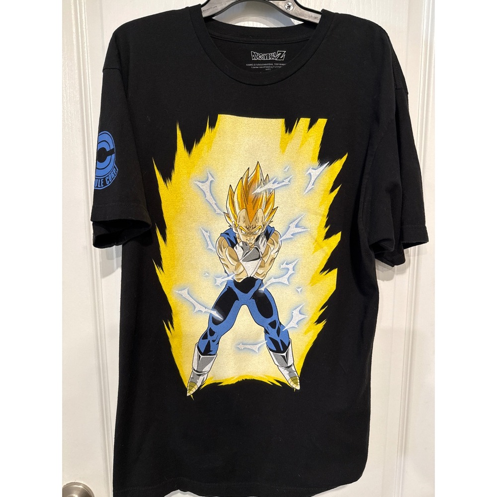 Dragon Ball Z Vegeta Capsule Corp Anime T Shirt Xl Black Japanese Manga